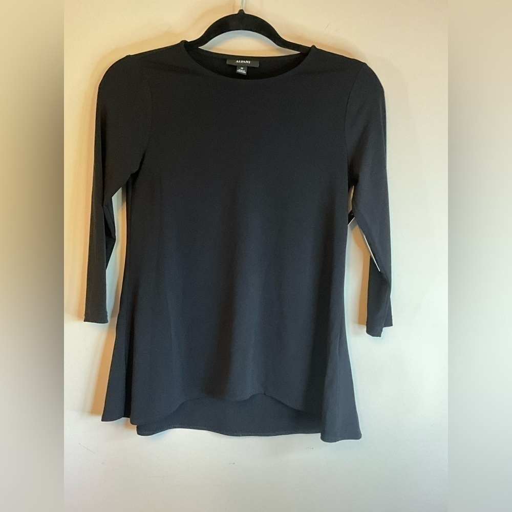 NWT Alfani Elements Petite Solid Swing Top Deep Black Petite Extra Small